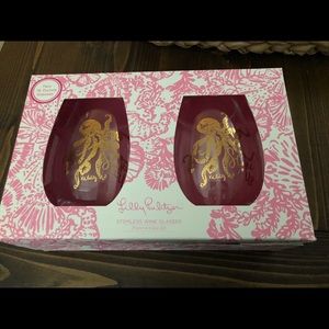 Lilly Pulitzer Stemless Wine Glasses